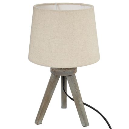 Atmosphera - Bordlampe MINI 1xE14/25W/230V fyrretræ/beige