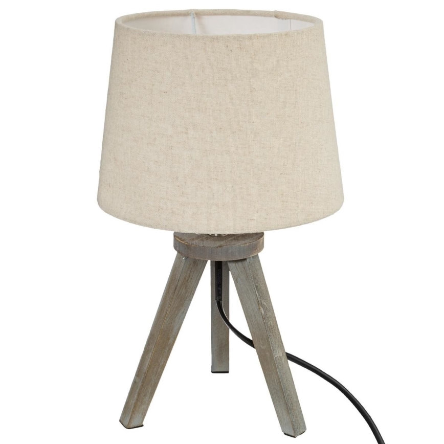 Atmosphera - Bordlampe MINI 1xE14/25W/230V fyrretræ/beige