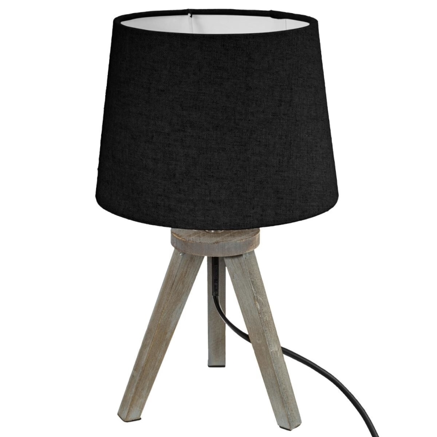 Atmosphera - Bordlampe MINI 1xE14/25W/230V fyrretræ/sort