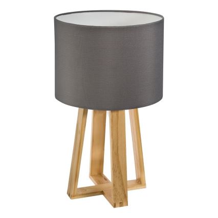 Atmosphera - Bordlampe MOLU 1xE27/25W/230V fyrretræ/grå