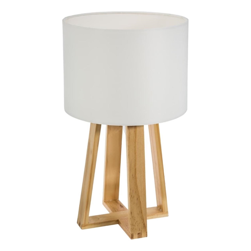 Atmosphera - Bordlampe MOLU 1xE27/25W/230V fyrretræ/hvid