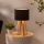Atmosphera - Bordlampe MOLU 1xE27/25W/230V fyrretræ/sort