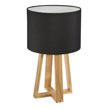 Atmosphera - Bordlampe MOLU 1xE27/25W/230V fyrretræ/sort