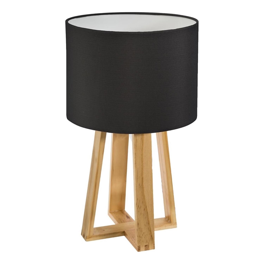 Atmosphera - Bordlampe MOLU 1xE27/25W/230V fyrretræ/sort