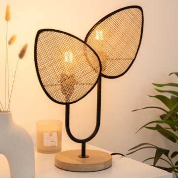 Atmosphera - Bordlampe OLME 1xE27/40W/230V Rattan