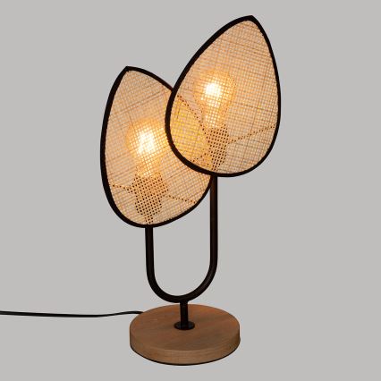 Atmosphera - Bordlampe OLME 1xE27/40W/230V Rattan