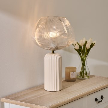 Atmosphera - Bordlampe PHYLAS 1xE14/40W/230V beige