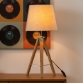 Atmosphera - Bordlampe RUNO 1xE27/25W/230V bambus/cremefarvet