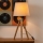 Atmosphera - Bordlampe RUNO 1xE27/25W/230V bambus/cremefarvet