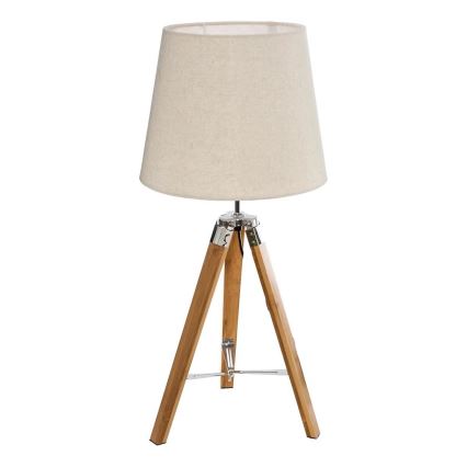 Atmosphera - Bordlampe RUNO 1xE27/25W/230V bambus/cremefarvet