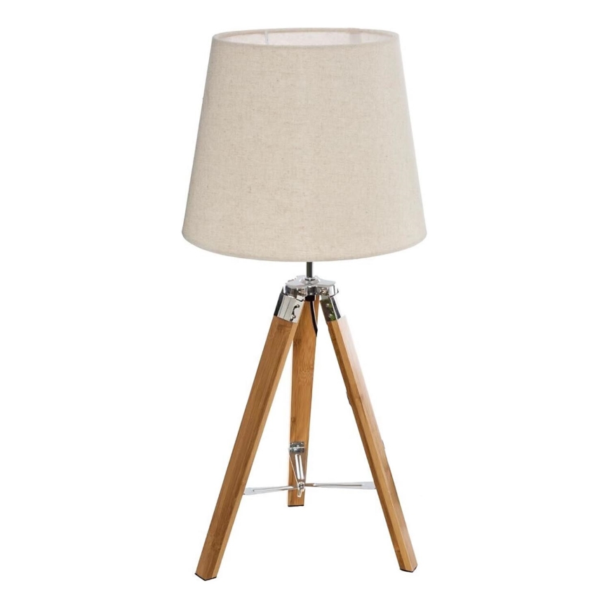 Atmosphera - Bordlampe RUNO 1xE27/25W/230V bambus/cremefarvet