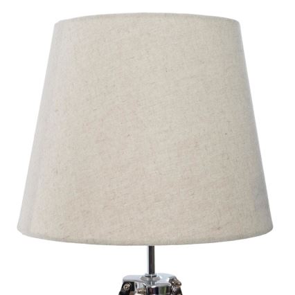 Atmosphera - Bordlampe RUNO 1xE27/25W/230V bambus/cremefarvet