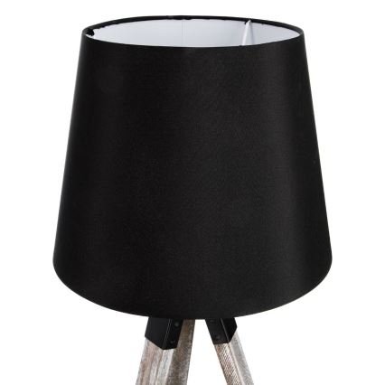 Atmosphera - Bordlampe RUNO 1xE27/25W/230V træ/sort