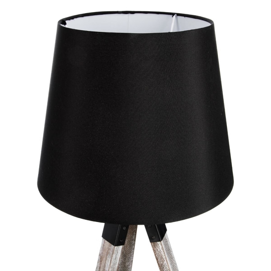Atmosphera - Bordlampe RUNO 1xE27/25W/230V træ/sort