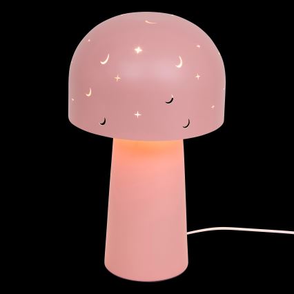 Atmosphera - Bordlampe til børn STARRY MUSHROOM 1xE14/25W/230V lyserød