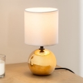 Atmosphera - Bordlampe TIMÉO 1xE14/60W/230V guldfarvet/hvid