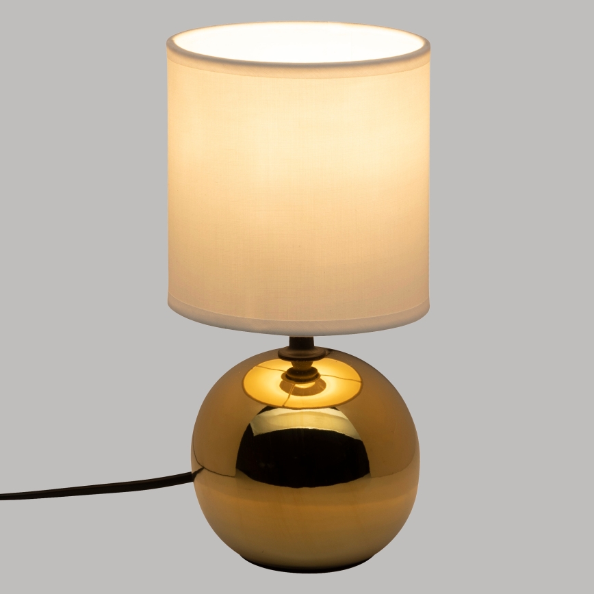 Atmosphera - Bordlampe TIMÉO 1xE14/60W/230V guldfarvet/hvid