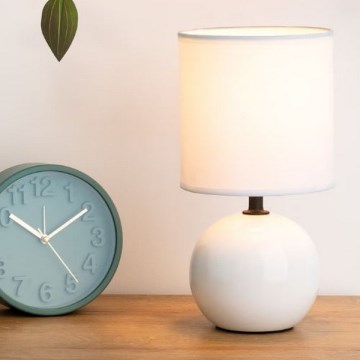 Atmosphera - Bordlampe TIMÉO 1xE14/60W/230V skinnende hvid