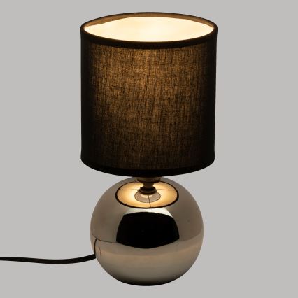 Atmosphera - Bordlampe TIMÉO 1xE14/60W/230V skinnende krom/sort