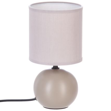 Atmosphera - Bordlampe TIMÉO 1xE14/60W/230V taupe/cremefarvet