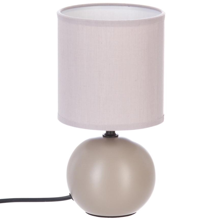 Atmosphera - Bordlampe TIMÉO 1xE14/60W/230V taupe/cremefarvet