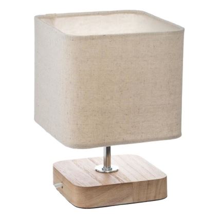 Atmosphera - Bordlampe TOXEY 1xE14/25W/230V fyrretræ/beige