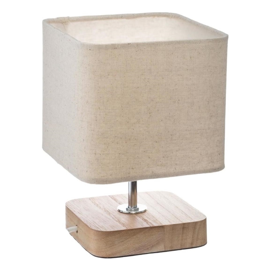 Atmosphera - Bordlampe TOXEY 1xE14/25W/230V fyrretræ/beige