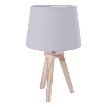 Atmosphera - Bordlampe TRIPOD 1xE14/40W/230V fyrretræ/grå