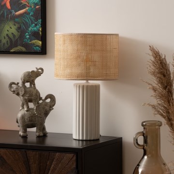 Atmosphera - Bordlampe TYLIA 1xE14/60W/230V Rattan