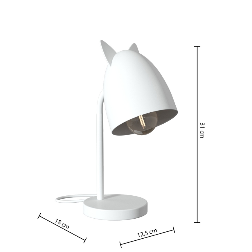 Atmosphera - Børnebordlampe OREILLES 1xE14/40W/230V hvid