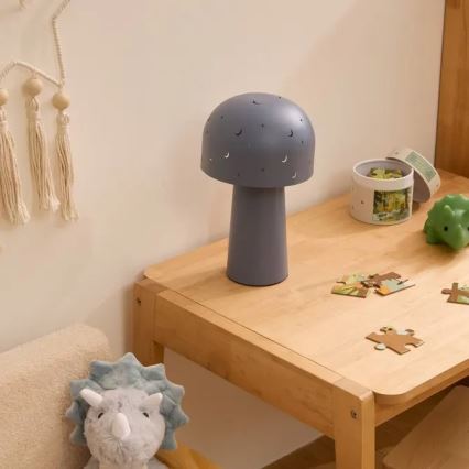 Atmosphera - Børnebordlampe STARRY MUSHROOM 1xE14/25W/230V blå