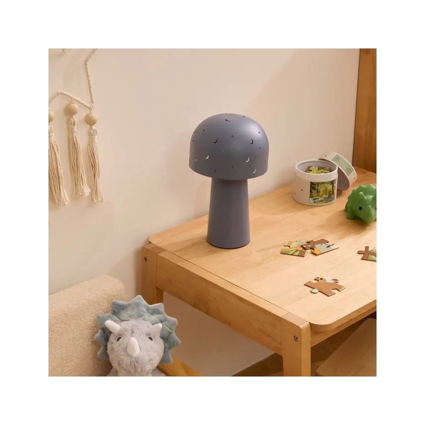 Atmosphera - Børnebordlampe STARRY MUSHROOM 1xE14/25W/230V blå