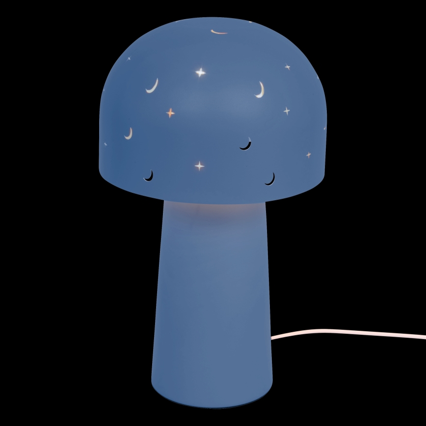 Atmosphera - Børnebordlampe STARRY MUSHROOM 1xE14/25W/230V blå
