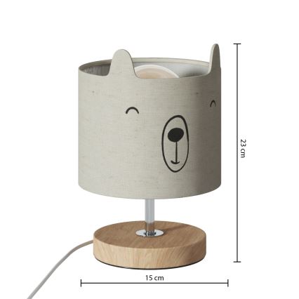 Atmosphera - Børnebordlampe TOXEY 1xE14/25W/230V bamse