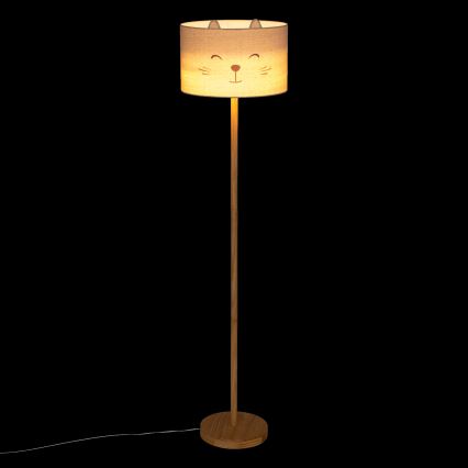 Atmosphera - Børnegulvlampe FÉLIX 1xE27/40W/230V kattemotiv