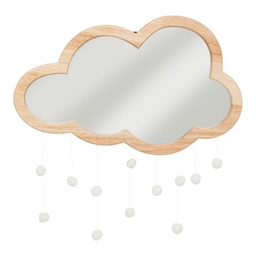 Atmosphera - Børnevægspejl CLOUD 40x36 cm gummitræ