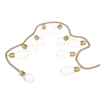 Atmosphera - Dekorativ LED lyskæde GUIRLANDE 10xLED/2xAA 1,65 m varm hvid