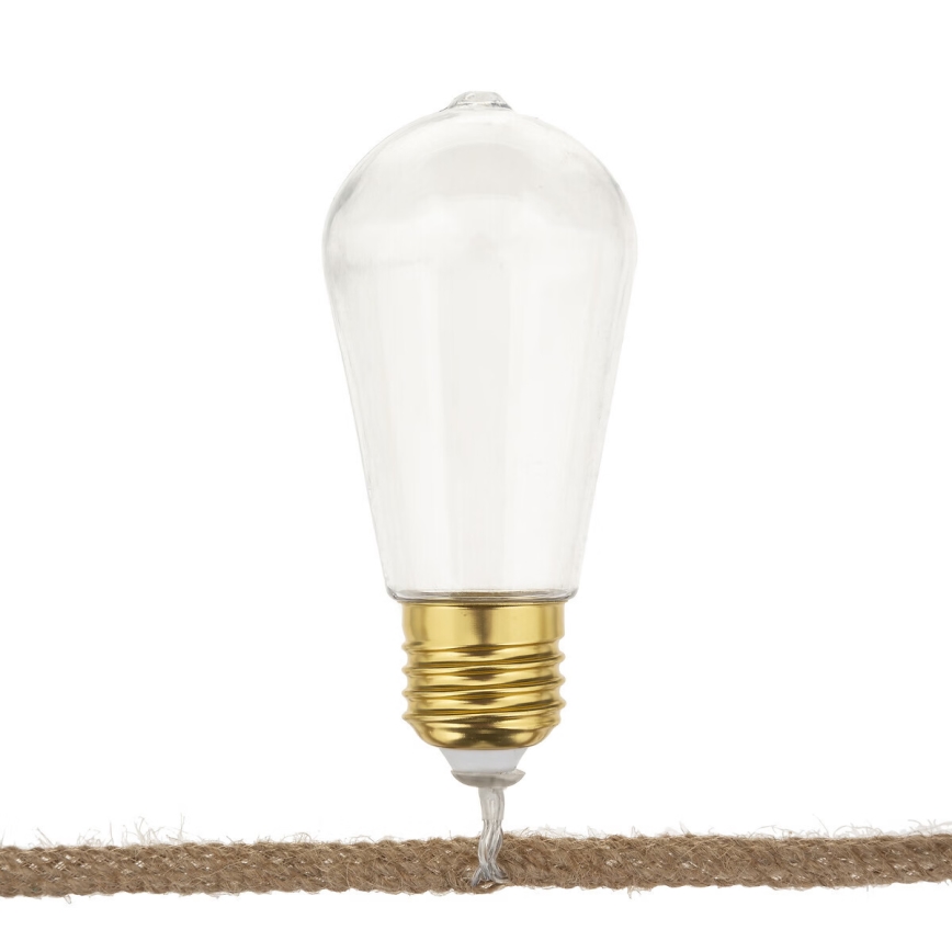Atmosphera - Dekorativ LED lyskæde GUIRLANDE 10xLED/2xAA 1,65 m varm hvid