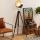 Atmosphera - Gulvlampe EBOR 1xE27/25W/230V fyrretræ/messing