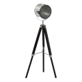 Atmosphera - Gulvlampe EBOR 1xE27/25W/230V fyrretræ/skinnende krom