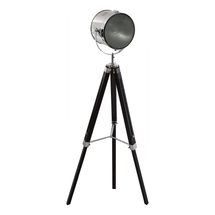 Atmosphera - Gulvlampe EBOR 1xE27/25W/230V fyrretræ/skinnende krom