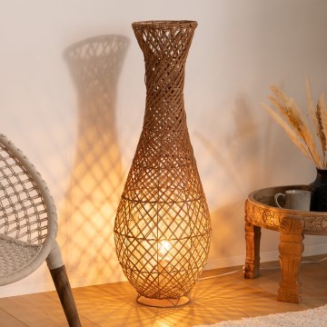 Atmosphera - Gulvlampe ELOISE 1xE27/40W/230V Rattan