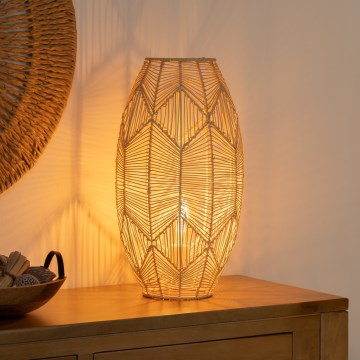 Atmosphera - Gulvlampe KITA 1xE27/40W/230V Rattan
