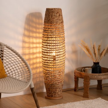Atmosphera - Gulvlampe SAND 1xE27/40W/230V bøg/vandhyacint