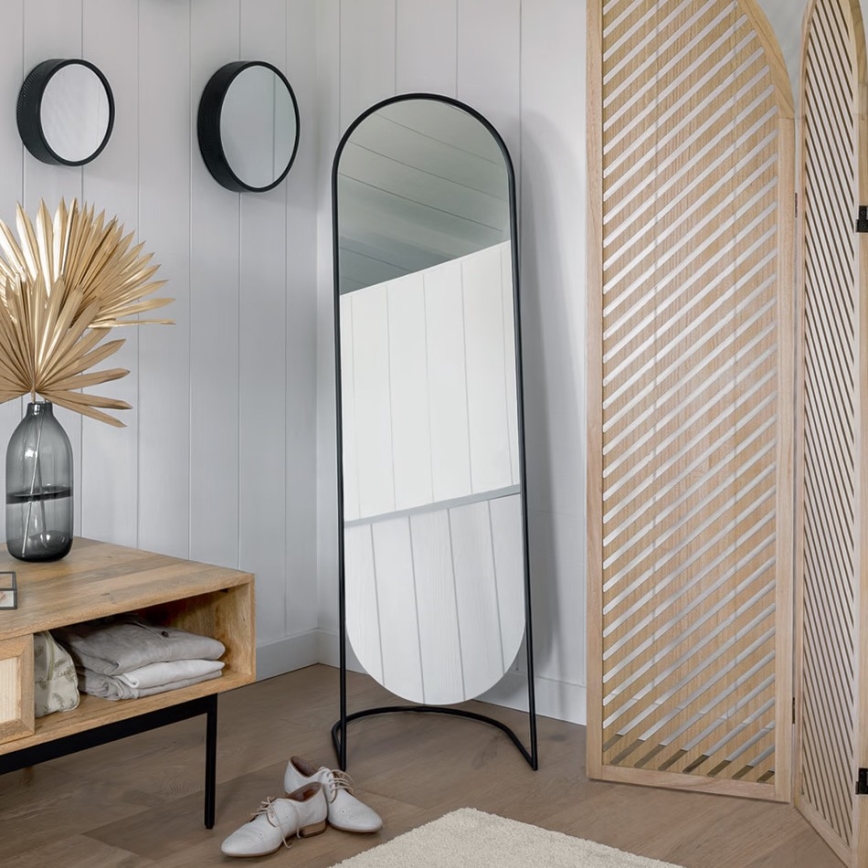 Atmosphera - Gulvspejl JEF 136x39,5 cm sort