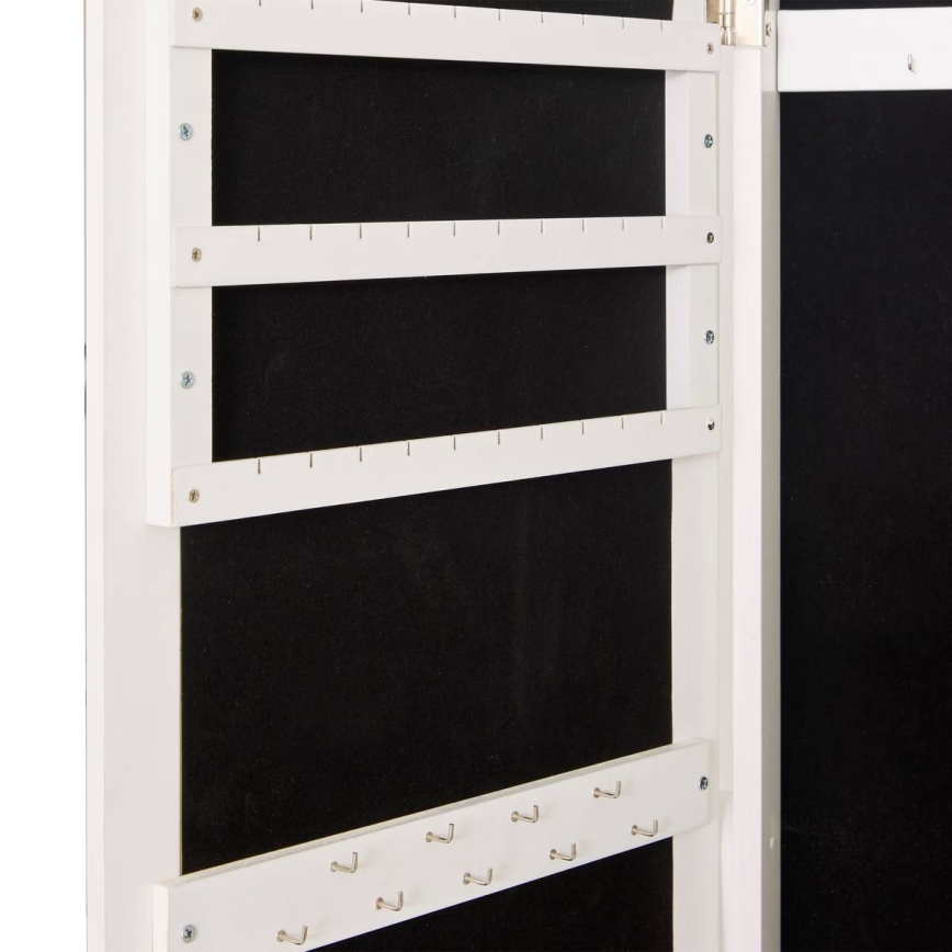 Atmosphera - Gulvspejl med smykkeskrin LEXY 158x38 cm, hvid