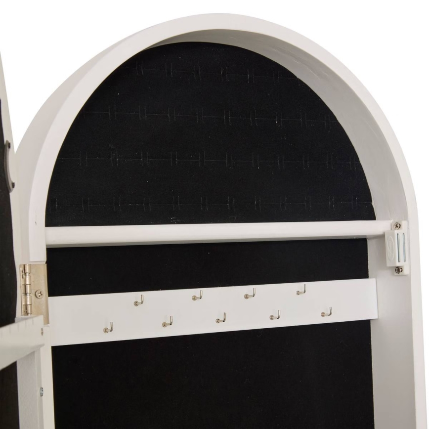 Atmosphera - Gulvspejl med smykkeskrin LEXY 158x38 cm, hvid