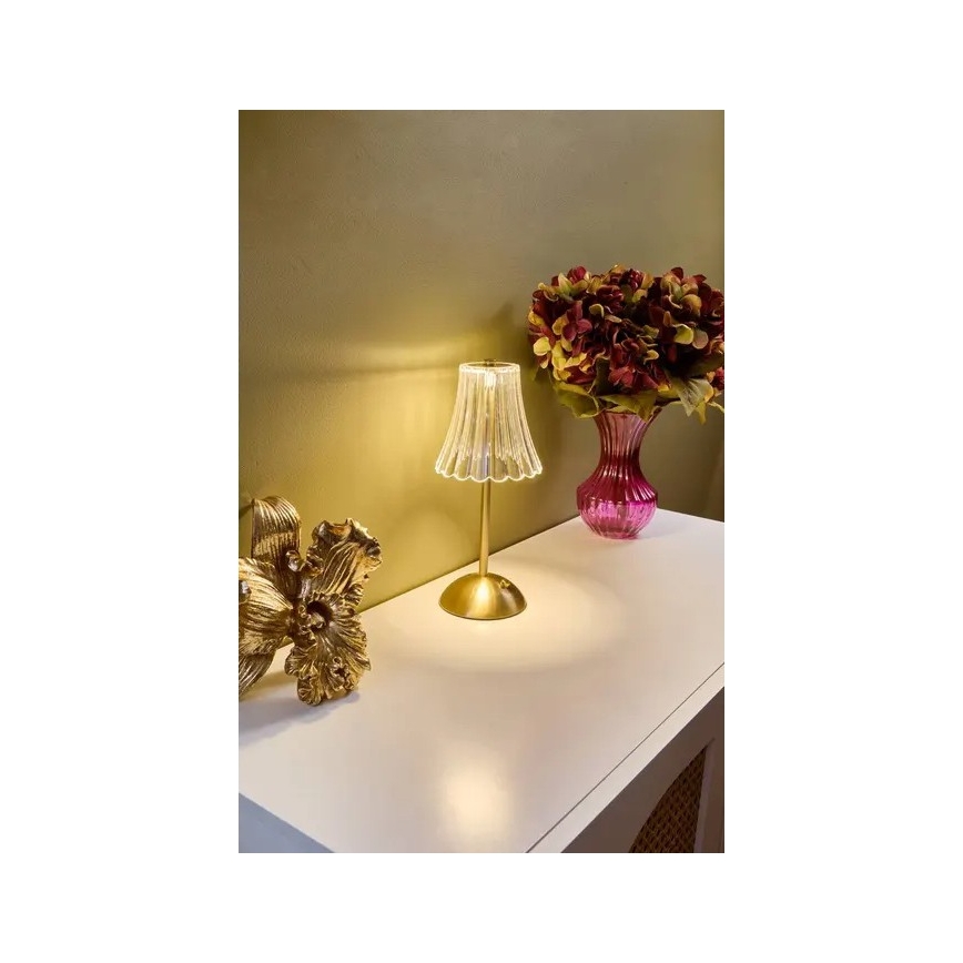 Atmosphera - Dæmpbar LED-berøringsbetjent genopladelig bordlampe ANETH LED/3,7V 1800 mAh