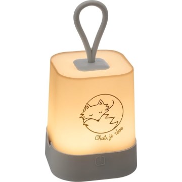 Atmosphera - LED berøringsbetjent genopladelig natlampe til børn RABBIT LED/3,7V 1200 mAh grå