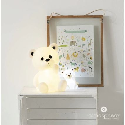 Atmosphera - LED børnenatlampe TEDDY LED/3xAA hvid